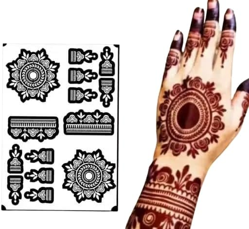 simple apply mehandi stencil making perfect designs for any event